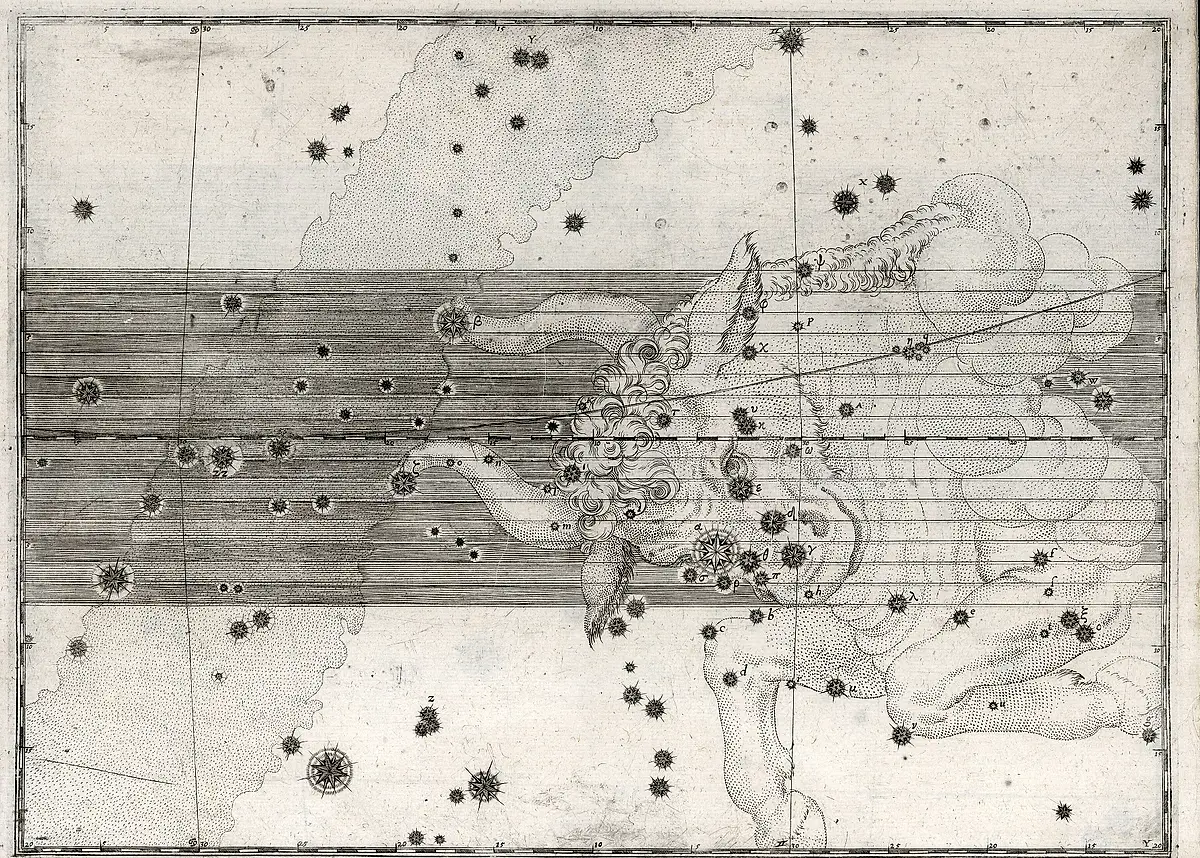 Taurus, the Bull — The constellation Taurus, Johann Bayer, 1655 edition of 1603