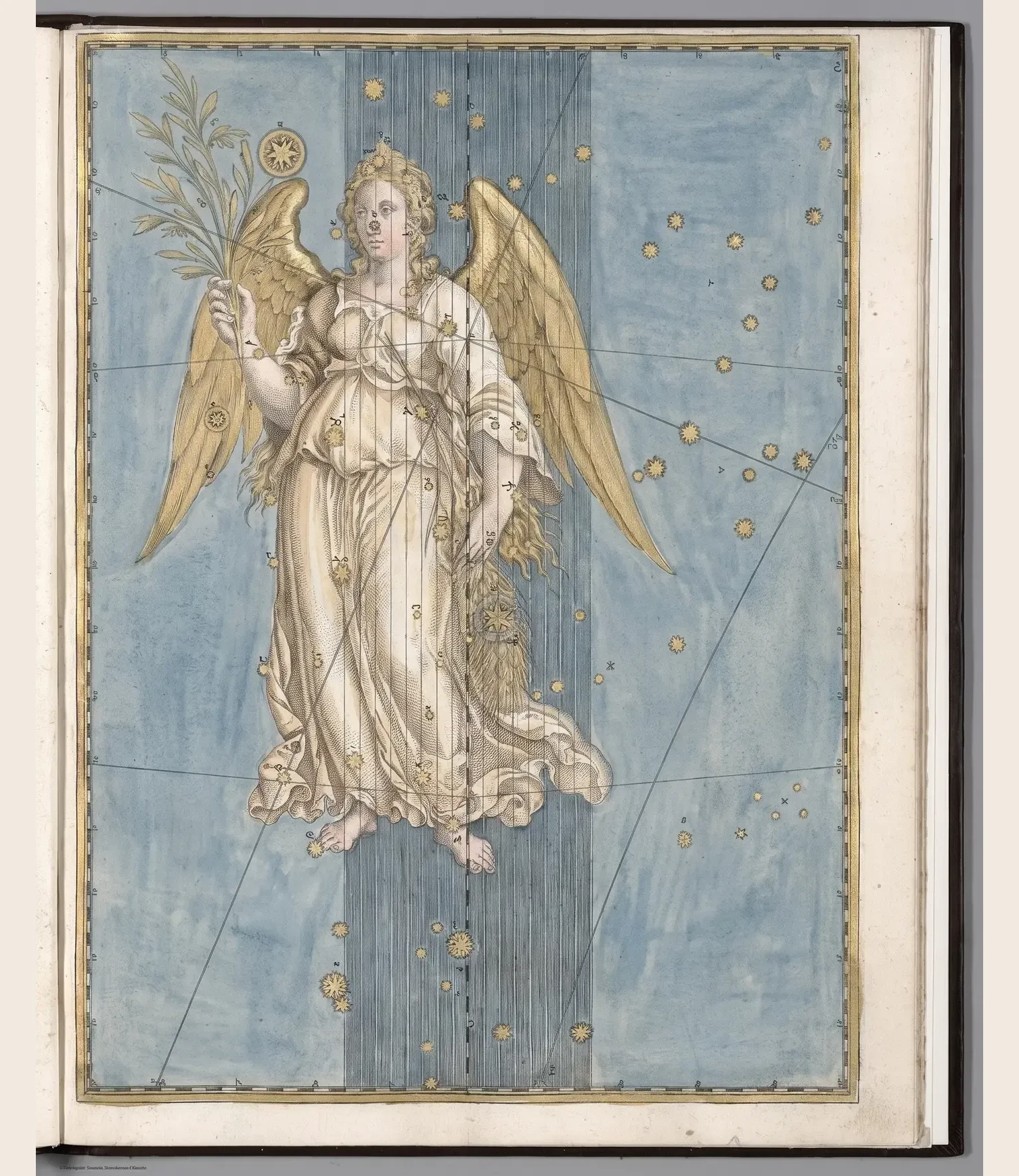 Virgo, the Maiden — The constellation Virgo, Johann Bayer, 1655 edition of 1603
