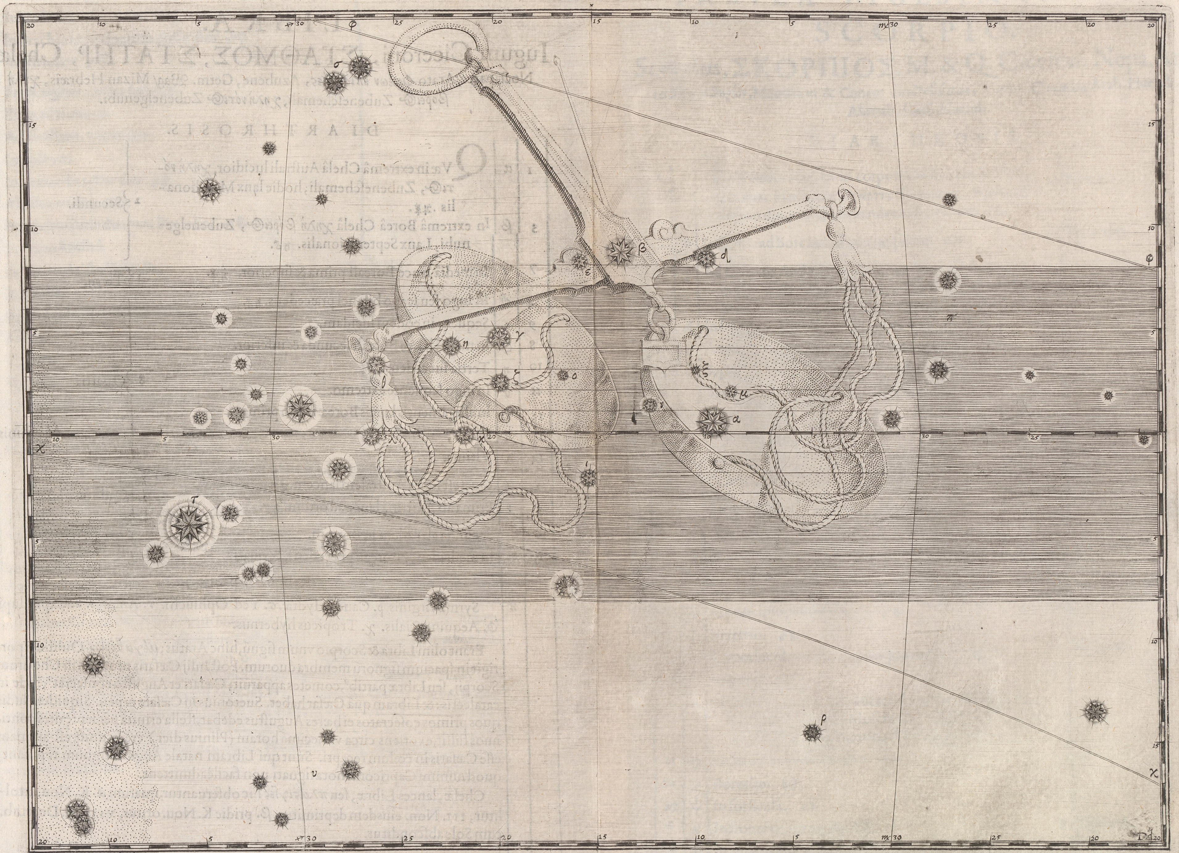 Libra, the Scales — The constellation Libra, Johann Bayer, 1603